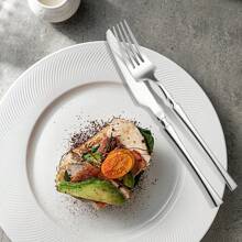 20/30件精致细腰餐具套装（刀、叉、勺）、厨房、圣诞礼物、学校用品 - 銀色 - 查看 5