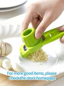1 Piece Multifunctional Garlic Masher For Grinding Ginger And Garlic,Kitchen Gadgets Multifunctional Creative Garlic Mill Garlic Press Garlic Cutter Practical Ginger Mill - Green - View 1