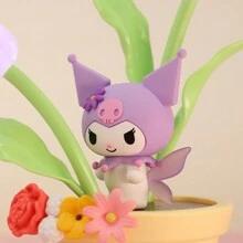 Miniso Sanrio Characters Kuromi Flower Fairy Series Tulip Luminous Ornament Night Light Anime Figure Ornament Bedside Lamp Decoration - Purple - View 7