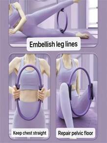 Yoga Pilates Solid Color Fitness Ring, Body Stretching Circle For Strength Training, Yoga Pilate Equipment(Decal Self-Pasting) - Multicolor - View 8