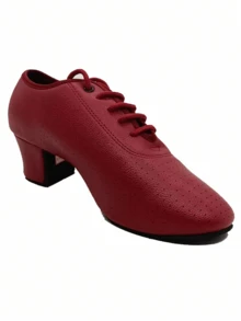 Women's Latin Dance Shoes Size 35-42 Suitable For Salsa Dance Women's Practice Dance Shoes Soft Sole PU Heel Height 5 Cm Women's Dance Shoes - Red - View 6