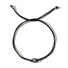 Minimalist Style Steel Ball Round 26 Letter Double Rope Women's Bracelet With Foldable Jewelry - QT-b23121301 - View 10
