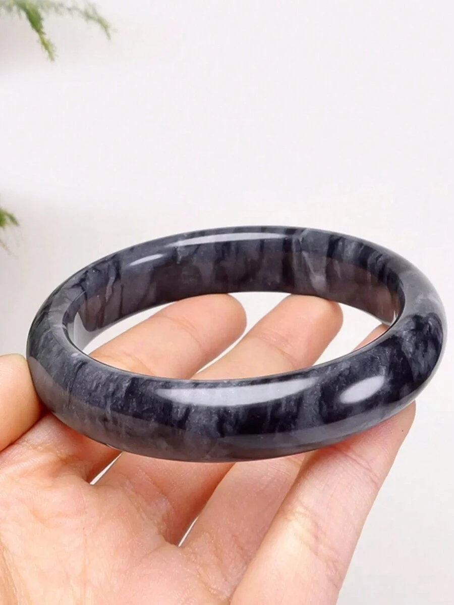 Pulsera brazalete de jade popular, nuevo regalo de joyería de moda para mujeres (¡La superficie de jade natural puede tener manchas minerales o impurezas, lo cual es un fenómeno normal!)