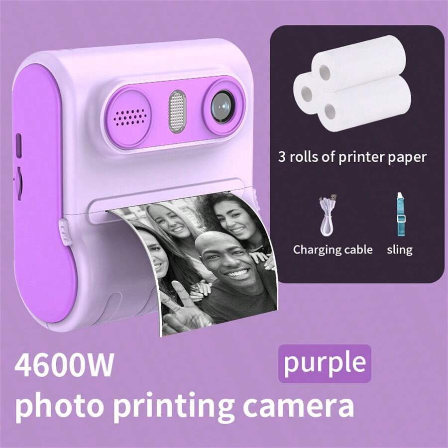 1pc Instant Print Camera, Upgraded Selfie Camera, Mini Digital Camera