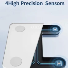 1pc Intelligent Digital Weight And Fat Scale, Bathroom Smart Weighing Machine, Body Fat Scale, Body Composition Analyzer With Smartphone Application - White - View 4