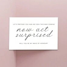 1pc Bạn có muốn làm phù dâu danh dự của tôi không? Thiệp cưới phù dâu, Thiệp cầu hôn phù dâu, Thiệp cầu hôn bất ngờ, Sản phẩm sáng tạo hoàn hảo, Thẻ quà tặng, Giáng sinh - Đỏ - Xem 6