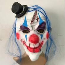Latex Full Face Clown Mask, Scary, Funny And Popular Design - Multicolor - View 1