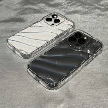 夏日清爽水波纹透明防摔手机壳兼容Iphone 11 12 13 14 15 Pro/Plus/Promax/X/Xs XR XSMAX - 無色 - 查看 10