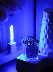 1 Stück tragbare 8 LED USB Hausdekor Nachtlicht, kleiner LED Licht Stick mit 8 LED Lampe, geeignet für Kinderbettkante Beleuchtung, Outdoor-Aktivität Beleuchtung, Camping Zelt Nachtbeleuchtung, tragbar zum Mitnehmen, Leselicht, Raumdekoration Atmosphäre Licht, Schlafzimmer Dekor Nachtlicht