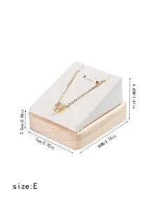 1 Stylish Solid Wood Diagonal Display Stand - Fabric Bracket For Collarbone Chain Jewelry - Window Jewelry Array Display Prop For Decoration