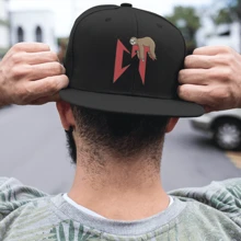 gorra corridos tumbados estampada - Negro - Ver 1