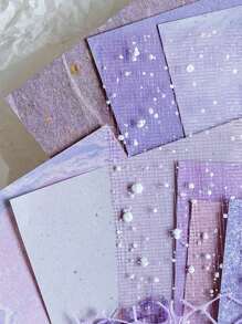 1 paquete de material de collage de fondo de papel DIY con textura natural retro y mezcla de materiales (26 hojas) para álbumes de recortes - Multicolor - Ver 1