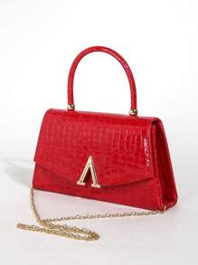 Women's Solid Color Mini Square Satchel Evening Bag, Elegant Dinner Chain Bag For Women,Elegant,Exquisite Patent Square Evening Bag For Party Dinner Bag,Clutch Bag For Party Girl,Woman,For Female Perfect For Party,Wedding,Prom,Dinner/Banquet,Best Gift For Women's Clip Glitter Dinner Wallet For Carnival Wedding Handbag For Party And Prom