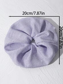1 件女式发圈简约优雅球头盘发圈头绳发饰，女式发圈弹性发圈发圈发绳发圈发圈女孩马尾辫发圈发圈适合浓密头发 - 白色 - 查看 7