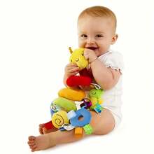 Juguete para asiento de coche para bebé, juguete en espiral para cochecito, juguete sensorial colgante de peluche para recién nacido apto para cuna, móvil adecuado para bebés de 0-6 meses, regalo ideal para niños y niñas de 0, 3, 6, 9 y 12 años