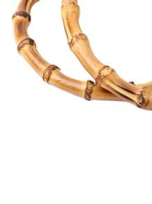 1pc Natural Bamboo Rings Bag Handles 10cm/12cm/15cm/17cm DIY Handmade Wooden Bags Closure Round Handle Purse Woven Accessories - Apricot - View 10