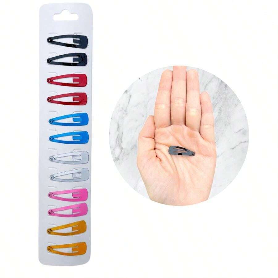 120 Presilhas Pequenas Tic Tac Para Cabelo Penteado 10 Cartelas