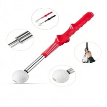 1pc Golf Swing Practice Stick, Telescopic Indoor Golf Training Aid - Red - View 5