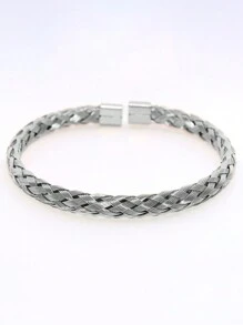 1 Đồng Hồ Thép Không Gỉ Xoắn Vòng Đeo Tay Cho Người Đàn Ông Và Phụ Nữ Ngày Cha Tặng Vòng Bít Lắc Tay Cho Bố - Cổ tay áo - Xem 11