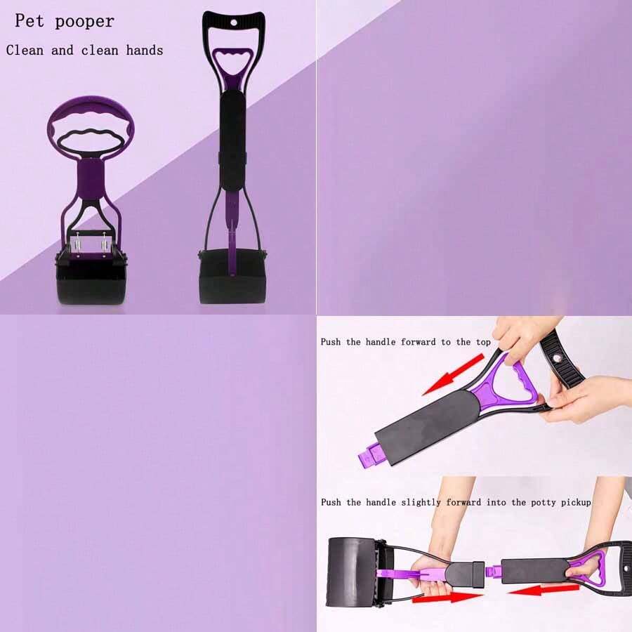 1 Thú Cưng Poop Picker Dog Poop Picker Di Động Với Tay Cầm Dài Muỗng Poop Picker - Nhiều màu - Xem 1