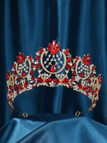 1pc Women's Alloy & Rhinestone Baroque Royal Style Crown, Elegant Wedding Party Headband, Bridal Hair Accessory, Safely Packaged