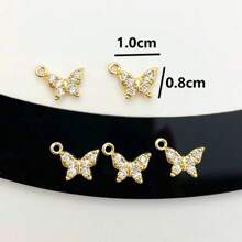 5 قطعة قلادة على شكل فراشة مرصعة بالألماس إكسسوارات صنع المجوهرات ذاتية الصنع