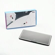 Fccemc Miroir de maquillage de voiture LED ultra-fin avec protection solaire, miroir de suspension pour le maquillage HD avec charge USB, pare-soleil, miroir de vanité intérieur auto à écran tactile dimmable pour femmes
