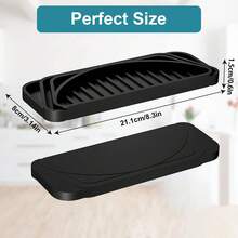 適用於水飲機、冰箱、咖啡機、滴漏托盤、廚房排水墊、酒吧櫃台矽膠排水墊 - 黑色 - 查看 9