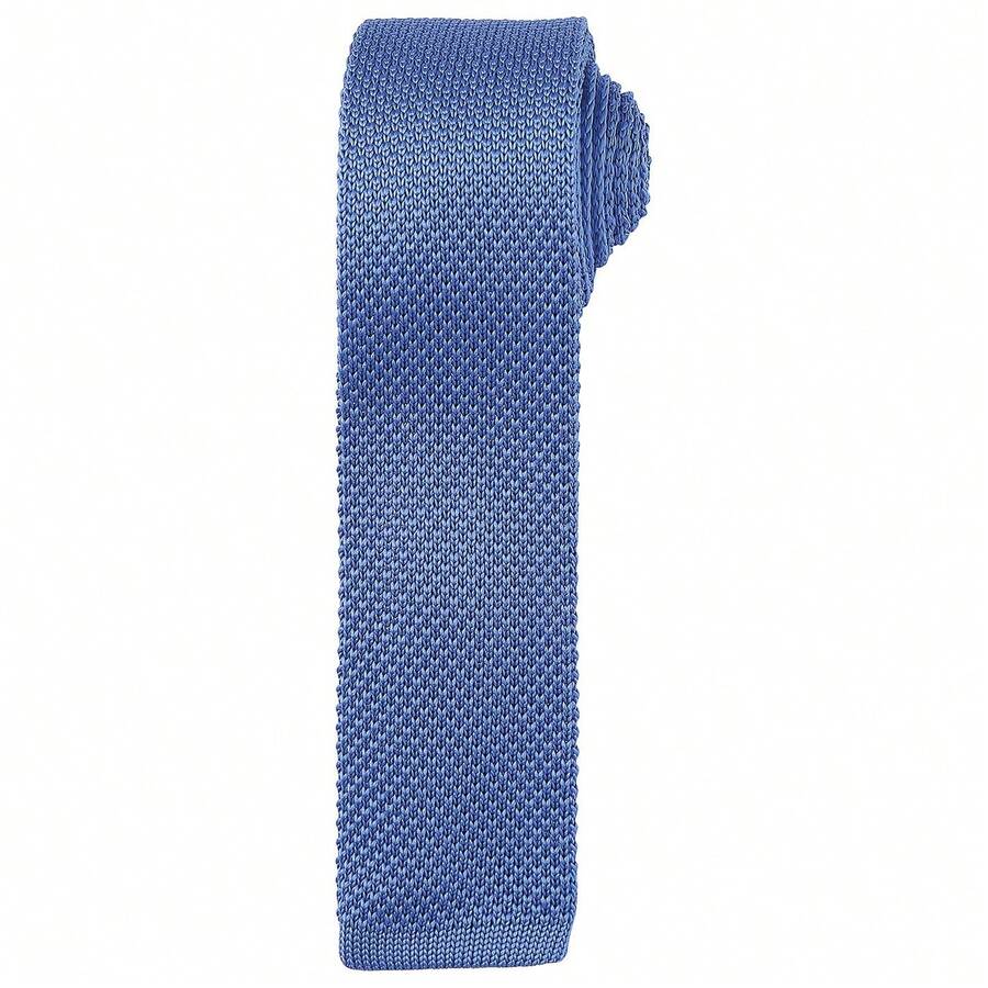 Premier Unisex Adult Slim Knitted Tie (Mid Blue) - Mid Blue - View 1