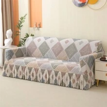 1pc Stretchable & Machine Washable Universal Sofa Cover, Dustproof, Durable & Elastic Modern Minimalist Furniture Protector For Home Decoration In Bedroom, Office, Living Room - All Season