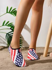 Calcetines de playa y natación para mujer, estilo informal, ligeros, transpirables, impermeables, con diseño de rayas y estrellas - Multicolor - Ver 6