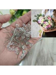 100 chiếc Ghim Bó Hoa Kim Cương Kích Thước Trung Bình (0.8*5.1 Cm / 0.3*2 Inch), Hoàn Hảo Cho May Cô Dâu, Trang Trí May Vá Và Bó Hoa Cưới - 100 chiếc kẹp hoa kim cương cỡ trung bình (0,8*5,1 cm/0,3*2 inch) - Xem 3