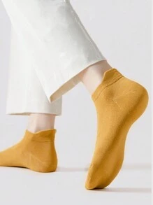 Hombres 10 Pares Calcetines Cortos Con Protección Para Los Oídos, Delgados Y Transpirables, Adecuados Para Primavera, Verano, Ropa Casual O Deportiva
