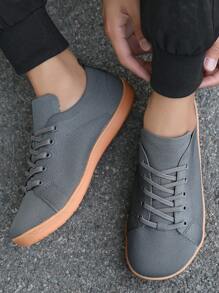Zapatillas deportivas para pies anchos y cómodos de hombre con malla transpirable, suela plana y puntera ancha, antideslizantes y resistentes al desgaste, ideales para pies con sobrepeso o gordos en verano - Gris Oscuro - Ver 3