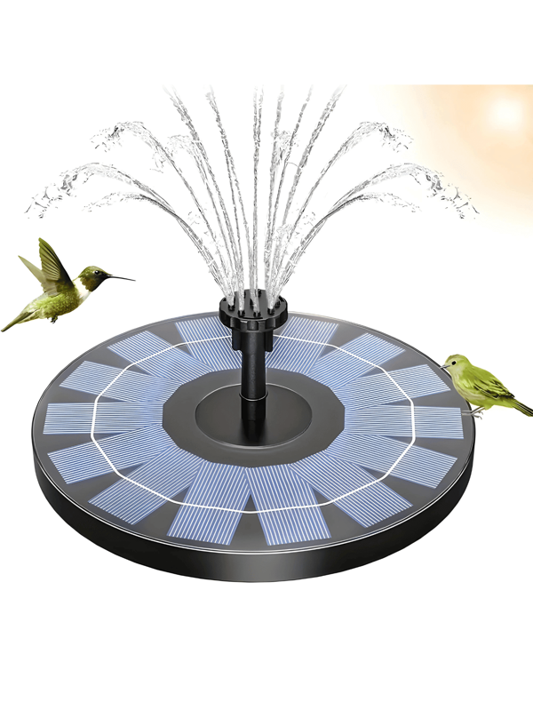 Solar Fountain Outdoor Garden, Solar Pond Pump And 7 Nozzles For Bird Bath, Fish Tank, Pond Garden Decorative Fountain