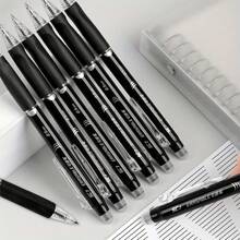 6pcs Erasable Pen Student 0.5mm Black Refill Friction Ballpoint Pen With Refill Erasable Neutral Pens - Blue - View 1