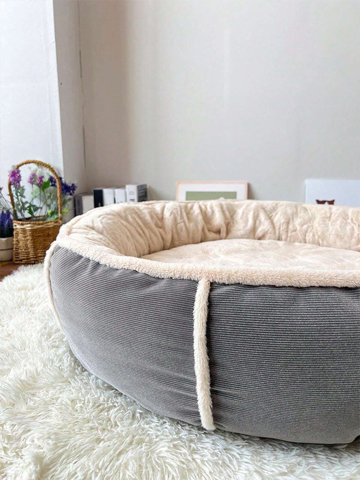 Cama Perro Grande Cama Redonda Suave Para Gatos Y Perros Cesta