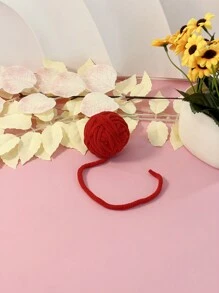 Juguete para mascotas para gatos, colorida bola de hilo tejida a mano con cascabel, solo para uso de mascotas