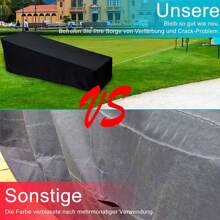 Waterproof Sunbed/Sun Lounger Outdoor Garden Furniture Cover Rattan Bed - Black - View 6