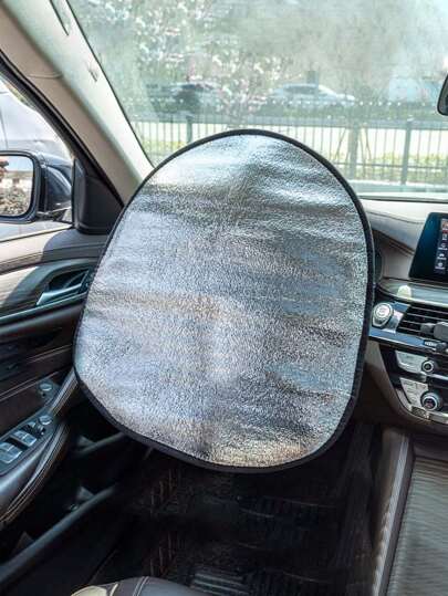 1/2 szt. Uniwersalna osłona przeciwsłoneczna na kierownicę, osłona przeciwsłoneczna na kierownicę pojazdu, odblaskowa osłona kierownicy, ochrona przed ciepłem i chłodzenie, łatwa instalacja, pasuje do wszystkich pojazdów