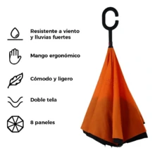 Paraguas Mayoreo 5 Piezas Sombrilla Reversibles Invertido - Multicolor - Ver 4