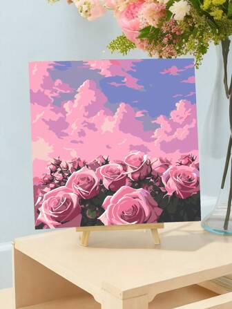 適用於成人的數字油畫，初學者的丙烯易學數字畫，DIY禮物家居牆壁裝飾20 W X 20 L / 30 W X 30 L