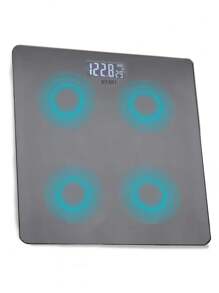 Báscula Digital Inteligente De Cristal Templado Hasta 180 Kg Cuadrada - Negro - Ver 11