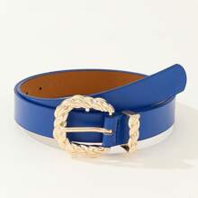 1入組時尚女士牛仔褲皮帶帶粗麻布繩索和扣飾