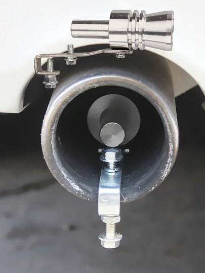 2.4 لتر + مكبر صوت العادم التوربيني، معزز صوت العادم من سبيكة الألومنيوم - سطح معدني مصقول، مناسب للسيارات والدراجات النارية والمركبات الخارجية - ترقية سيارة متينة، تعزيز صوت العادم، مقاس عام، يشمل أدوات التركيب - ملحق سيارة سهل التركيب - هدية عيد ميلاد مثالية، زجاجة معطر الهواء للسيارة، أنبوب العادم، قطع غيار السيارات المعدلة