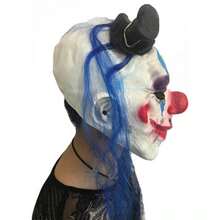 Latex Full Face Clown Mask, Scary, Funny And Popular Design - Multicolor - View 7