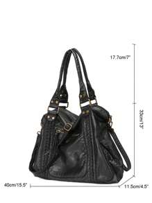 Large Capacity Washed Leather Hobo Bags For Women Roomy Handbags With Crossbody Strap Best Gift For Women, For Her, New Arrival Tote Bags For Woman