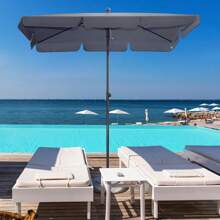 2x1.25m Sonnenschirm Balkonschirm Gartenschirm UV-Schutz knickbar Marktschirm