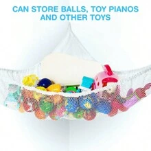 2入組玩具吊床毛絨動物吊床，玩具收納吊床網巨型牆角網狀玩具組織器玩具網掛勾，適用於臥室、遊戲室毛絨玩具 - 白色 - 查看 5