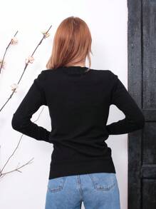 Women Sweaters - Black - View 3